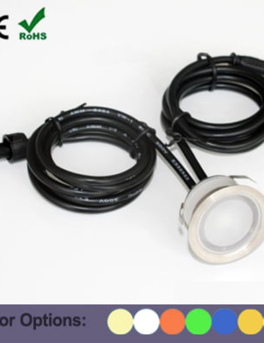 Mini spot led encastré bois