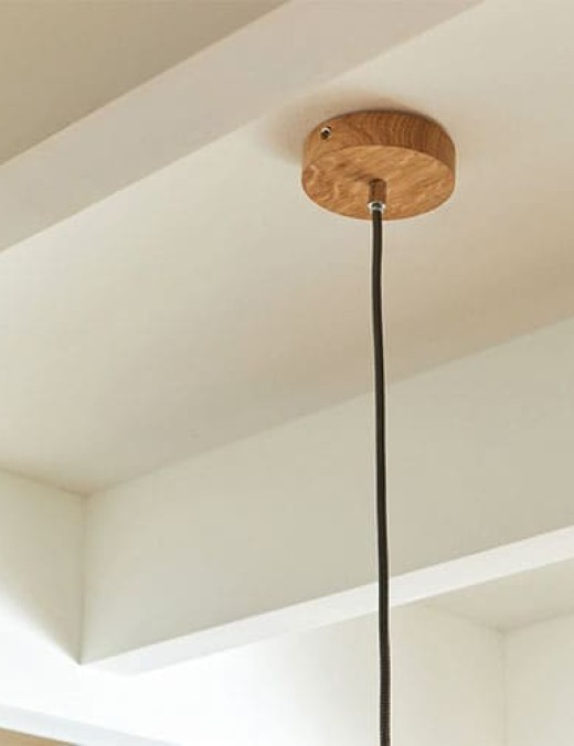 Suspension TRIGONON en bois naturel