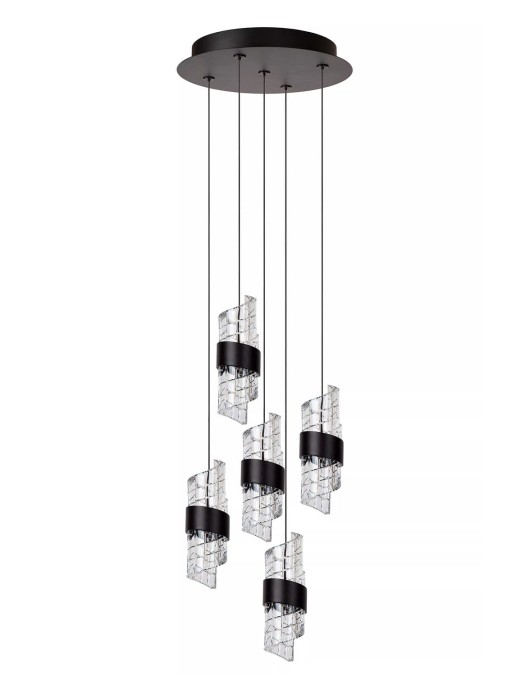 suspension lucide dim kligande 3x8w (2700k) 25cm,noir