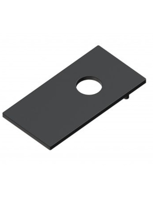 plaque de finition avec sortie cable pour rail magnétic,noir