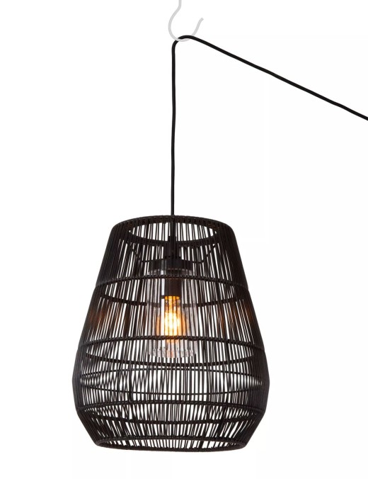 Suspension Lucide Nerida 1xE27 35cm IP44,noir