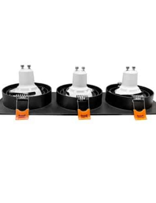 kit spot orientable avec 3 gu10 + douilles