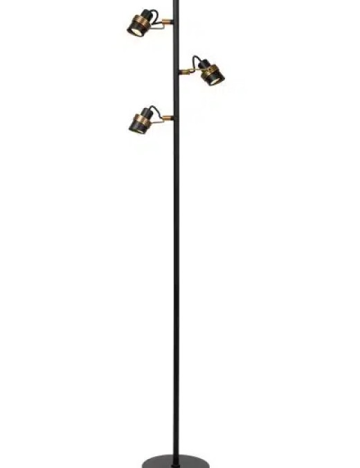Lampadaire Lucide Tundran 3xGU10 H150cm,noir