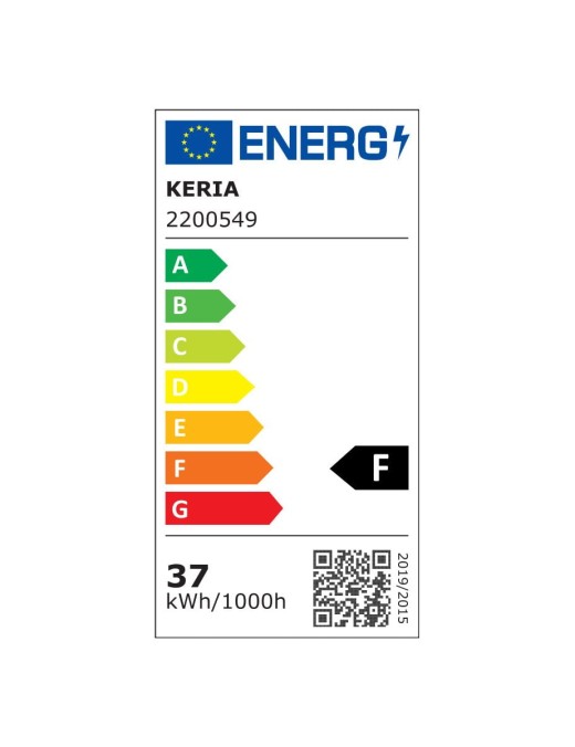 Plafonnier Keria Lines rectangle 40w (3000k) 65cm,noir
