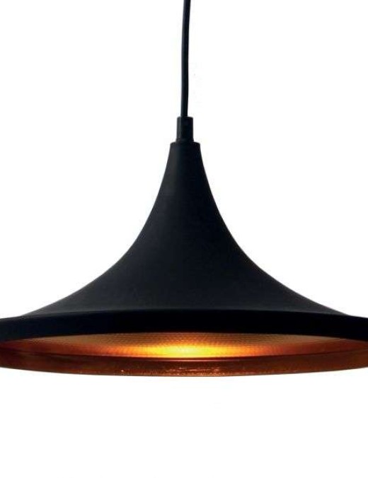 Suspension industrielle AREGUA noire en métal