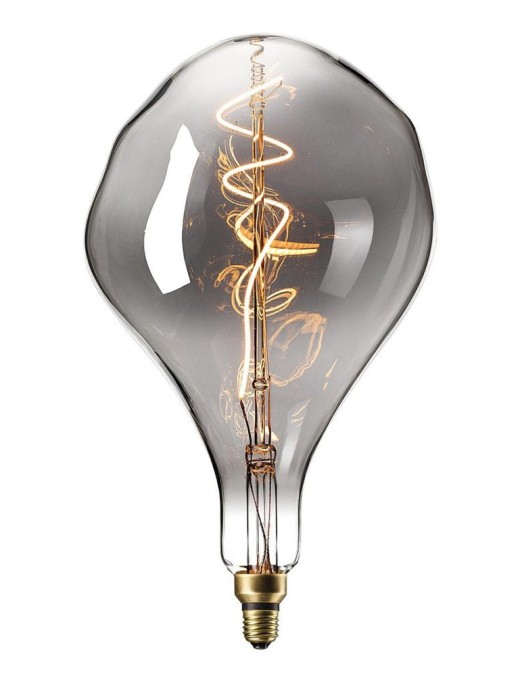 ampoule déco filament led xxl organic en verre fumé noir