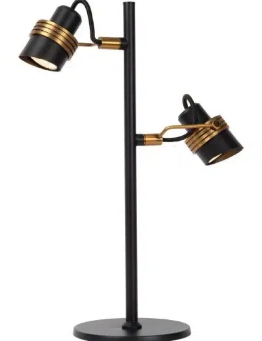 Lampe de table Lucide Tundran 2xGU10 21cm,noir