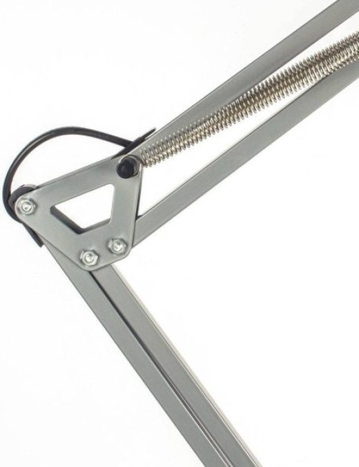 lampe de bureau à clip articulée architecte grise en métal