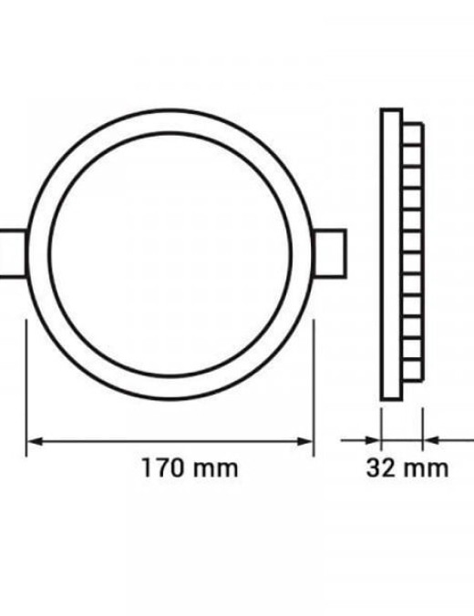 downlight extra-plat rond novolight 18w 1530lm cct ø244mm