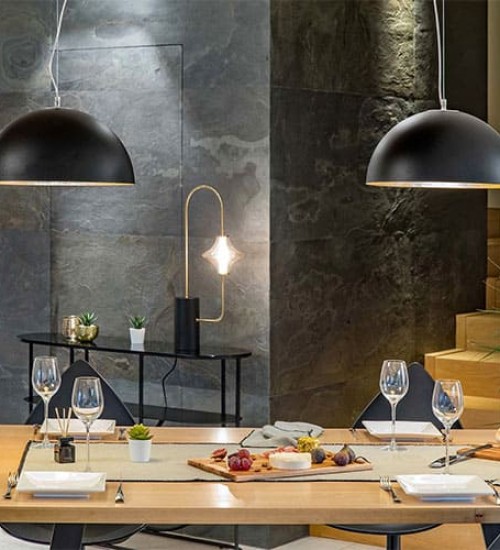 Teardrop Pendant Light Black