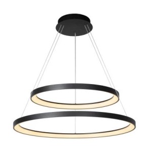 Suspension Lucide dimmable Vidal 92w (2700k) 78cm,noir