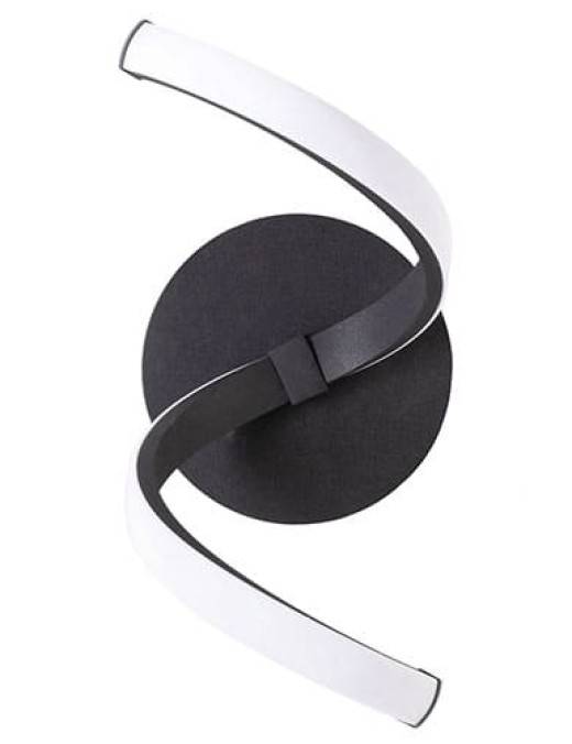 Applique murale design LED WONDERFUL en métal noir mat